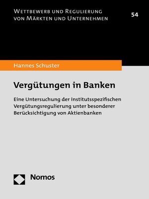 cover image of Vergütungen in Banken